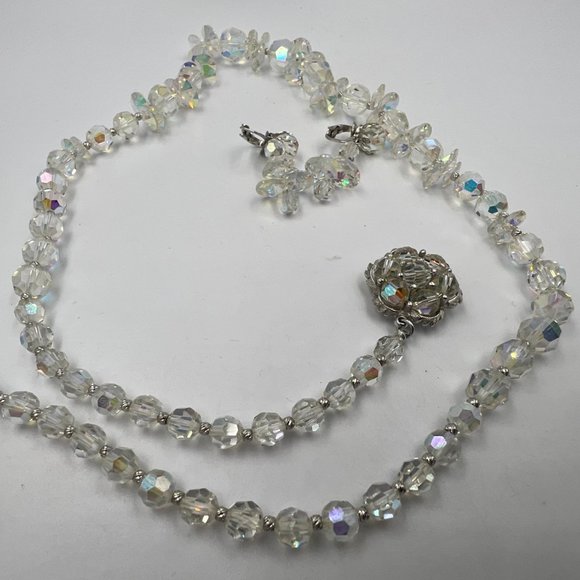 Sherman Set Swarovski Crystal Aurora Necklace - Picture 8 of 10